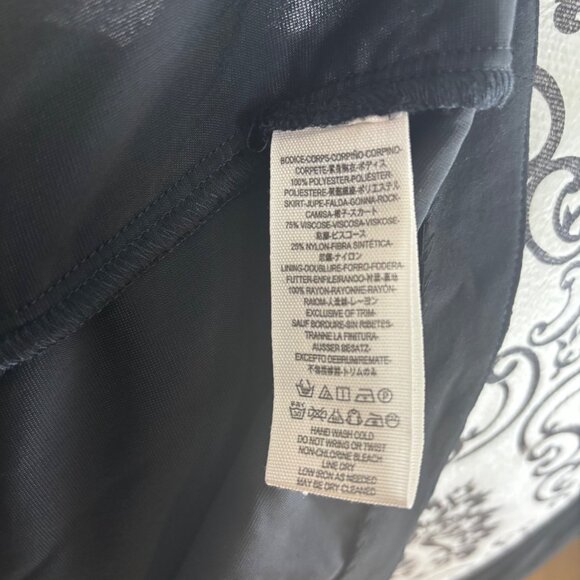 Free People L Black Velvet & Chiffon Dress Bell Sleeves Witchy Whimsigoth - Picture 5 of 5